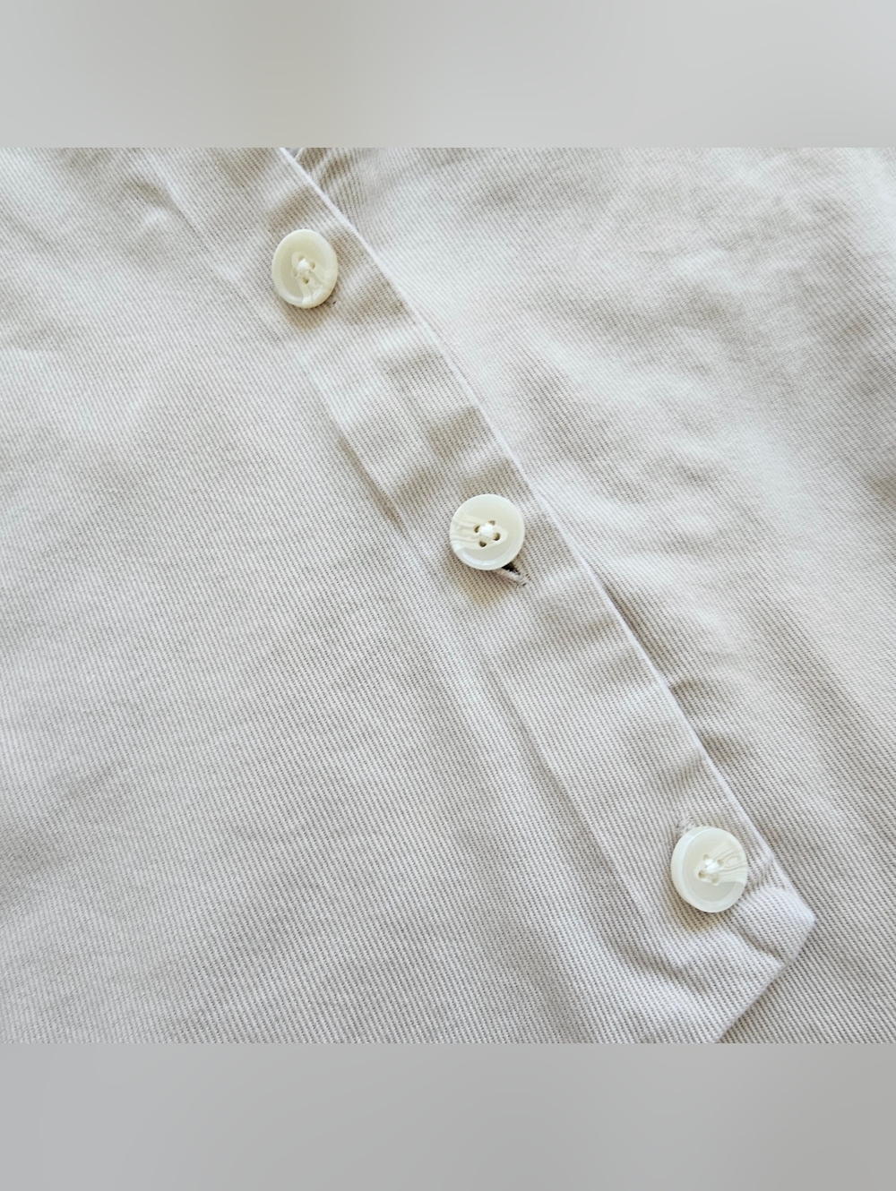 H&M Beige  Asymmetrical Wrap-Front Cotton Vest Size XXL - Picture 3 of 7